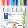 Marcador Quadro Branco Lumocolor 6 unidades Staedtler