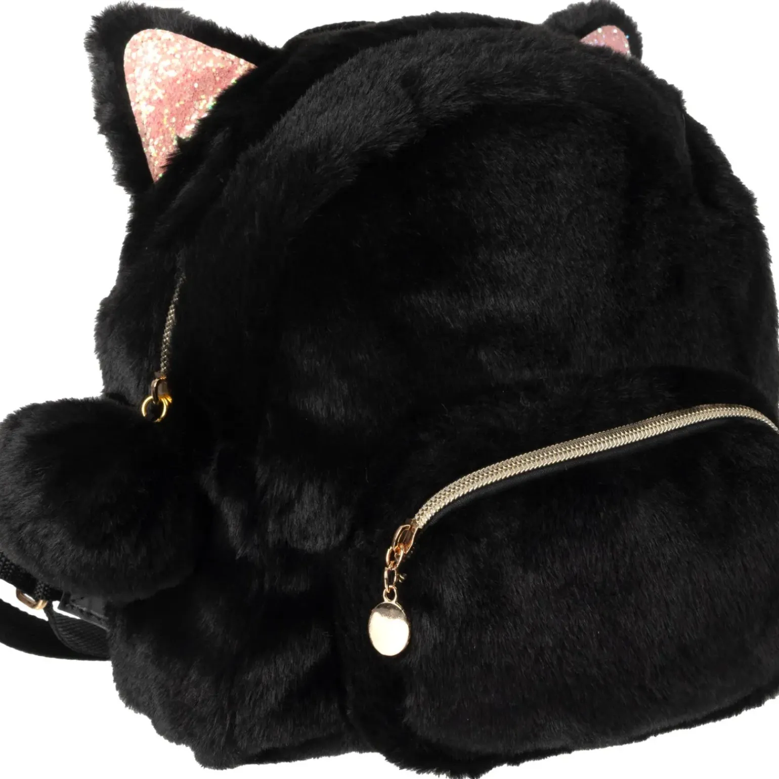 Mini Mochila Peluche Preto