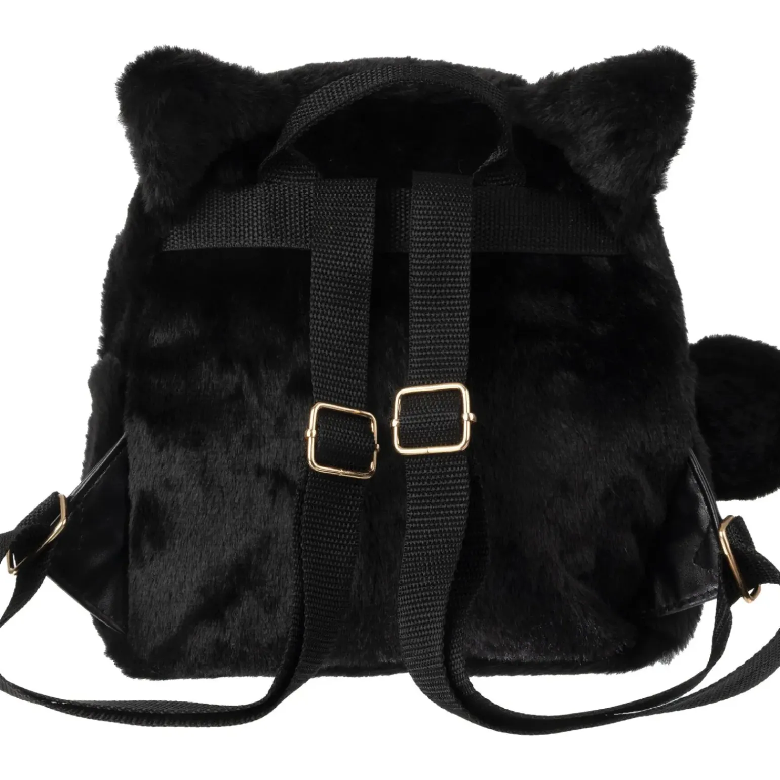 Mini Mochila Peluche Preto