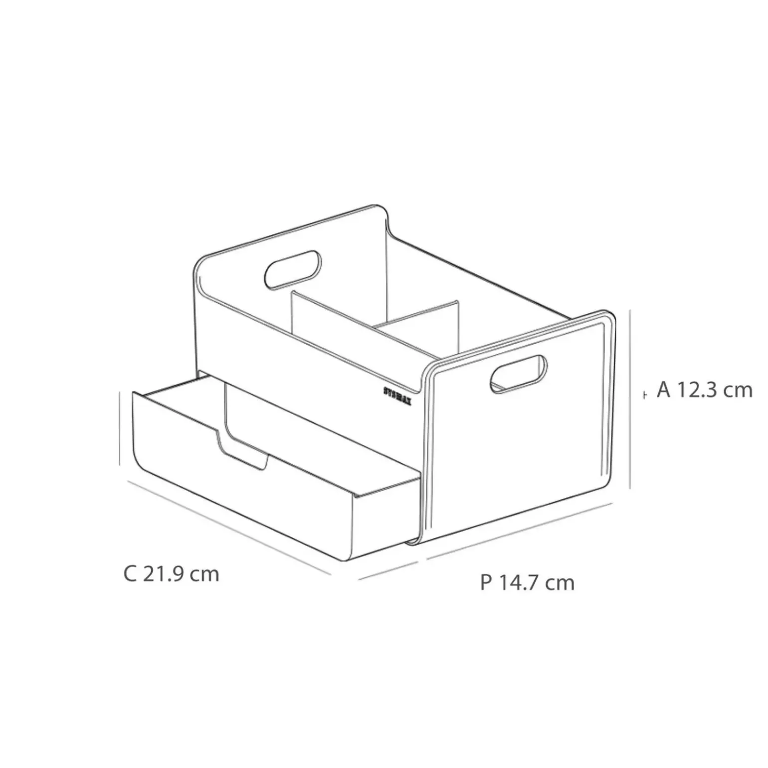 Organizador Secretária Combo Desk Azul Sysmax