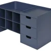 Organizador Secretária Com Gavetas Azul Litem