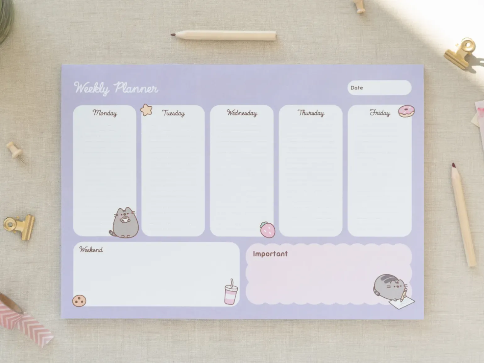 Organizador Sem A4 - Pusheen Moments