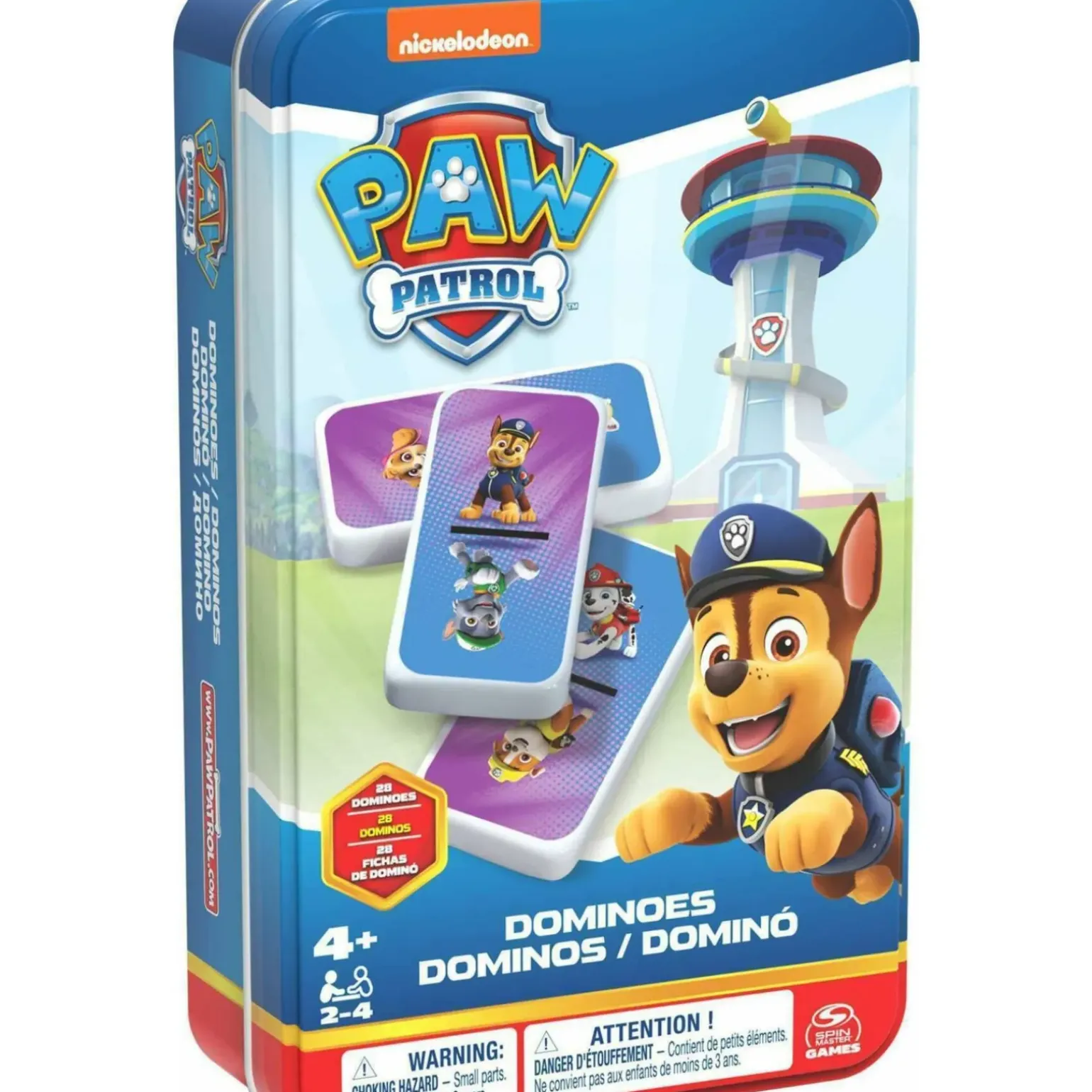 Paw Patrol Dominó Caixa De Metal