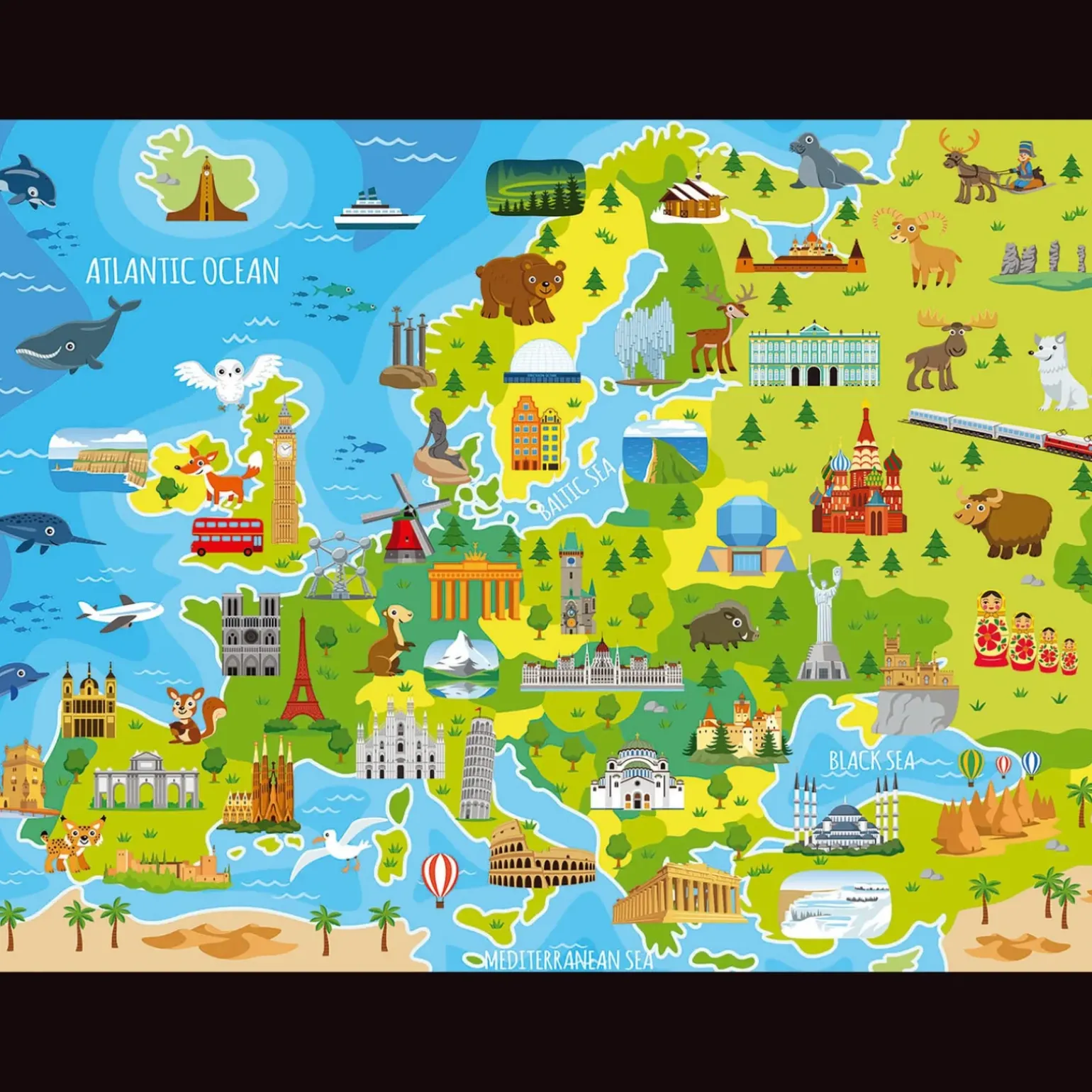 Puzzle 150 Peças Mapa Da Europa Educa