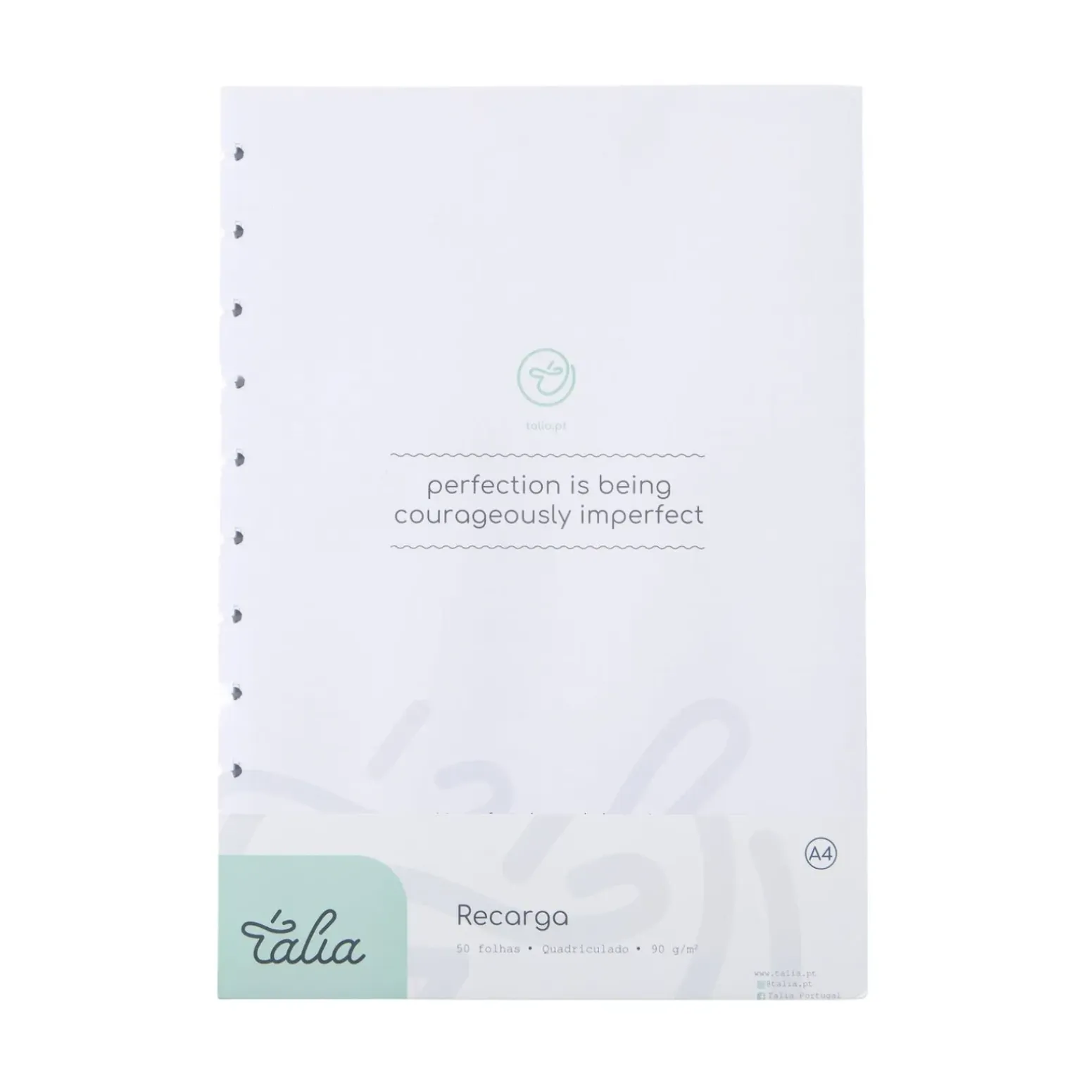 Recarga Papel A4 Quadriculado para Caderno Smart