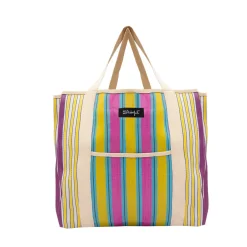 Tote Bag - Yellow, Blue And Purple